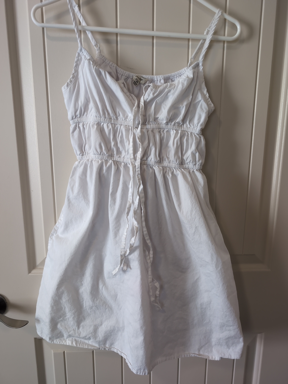 Sim & Sam White Summer Sundress w/ Pockets